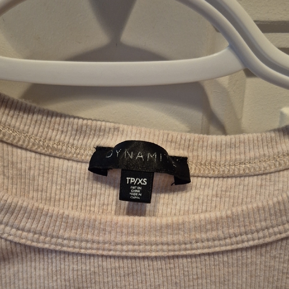 Dynamite Cream Long Sleeve Tee - Picture 2 of 3